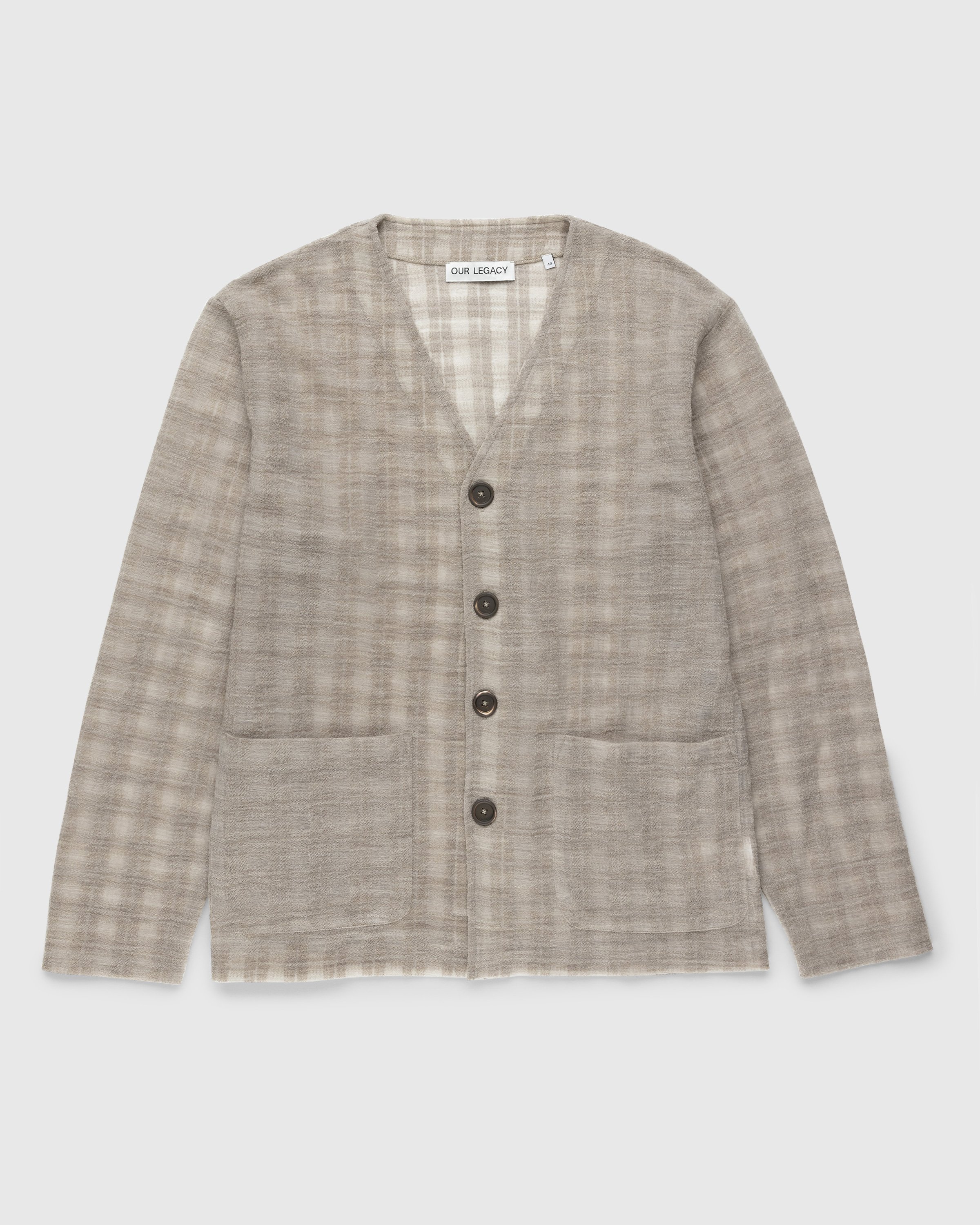 Our Legacy – Cardigan Grey Disintegration Check | Highsnobiety Shop